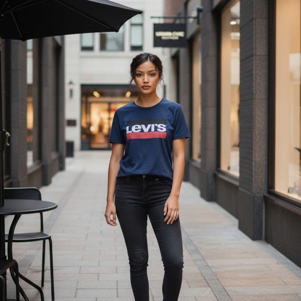 Levi's Navy Graphic T-Shirt, Size XL